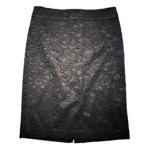 BANANA REPUBLIC Lace Pencil Skirt • 4 • black